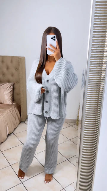 S&L Cozy Knit Set - Cardigan & Pants