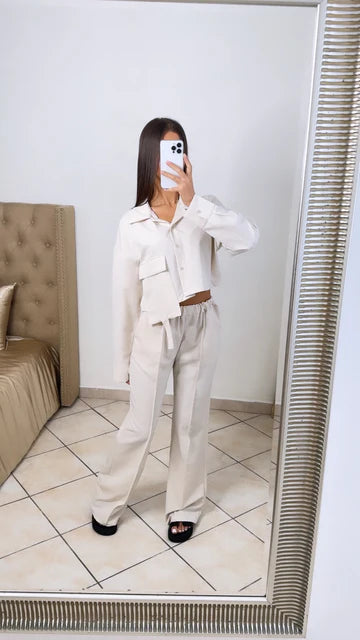 Tailored Suit Set – Cream