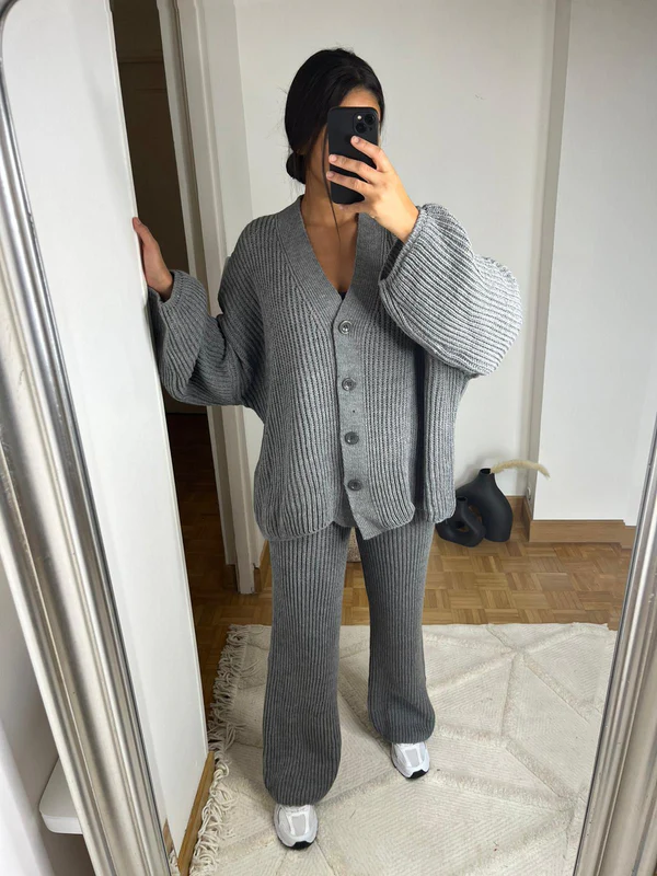 S&L Cozy Knit Set - Cardigan & Pants
