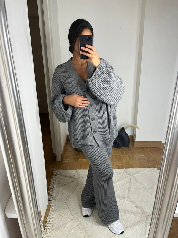 S&L Cozy Knit Set - Cardigan & Pants